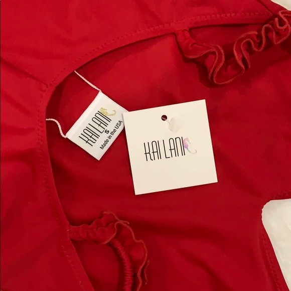 Kai Lani red one piece cheeky swimsuit - Picture 3 of 3